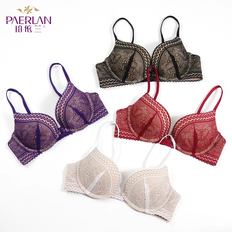 Женский бесшовный кружевной бюстгалтер с цветами PAERLAN регулируемый пуш