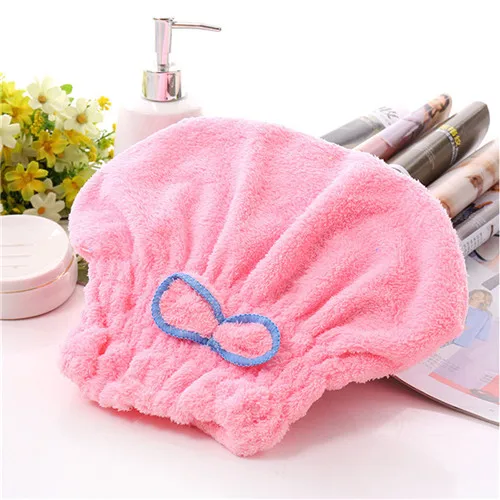 Light Pink XC USHIO цельнокроеное платье для женщин и девушек; женская Magic быстросохнущая ванна для сушки волос; головные уборы Полотенца головка Обёрточная бумага шляпа Макияж Косметика, колпачок инструмент для купания - Цвет: Light Pink