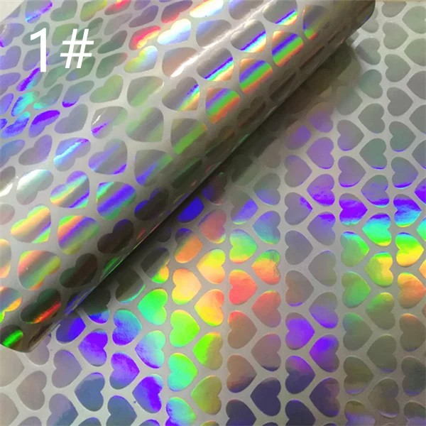 Бесплатная доставка 30x134 см блестящая голограмма Валентина сердце виниловая