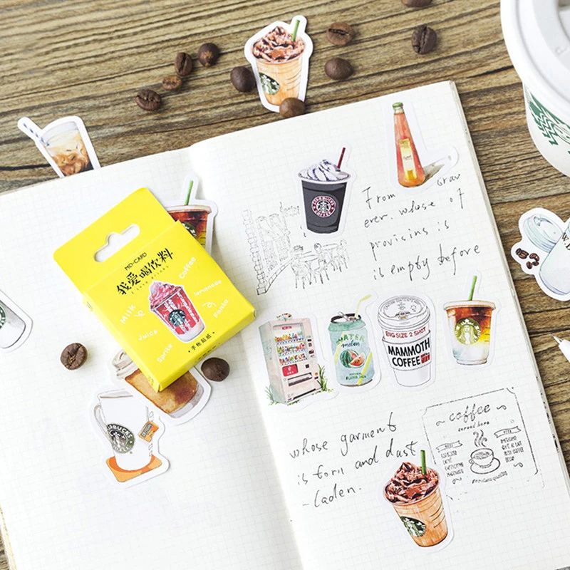 (46 шт./лот) I love drink Label Stickers декоративные канцелярские наклейки скрапбукинг сделай