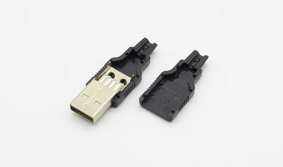 IMC/Лидер продаж; Новинка; 10 шт. Тип A входящий штекер USB 4 Pin разъем с черной Пластик крышка