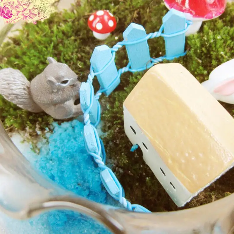 2 шт./лот мини небольшой забор барьер деревянная Смола ремесло миниатюрный