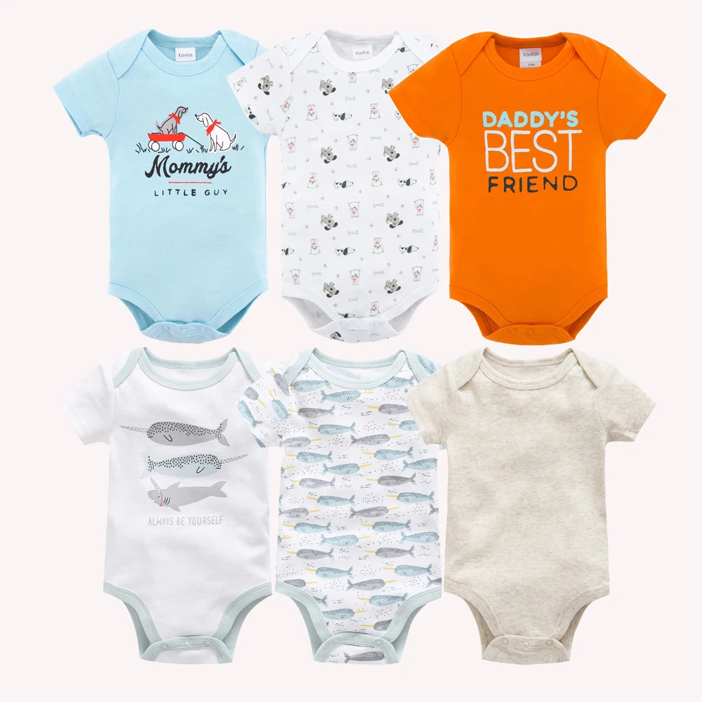 6 шт. 3 шт. летняя детская одежда roupa de bebes короткий рукав для новорожденных детские комбинезоны хлопок для маленьких девочек Одежда для мальчиков