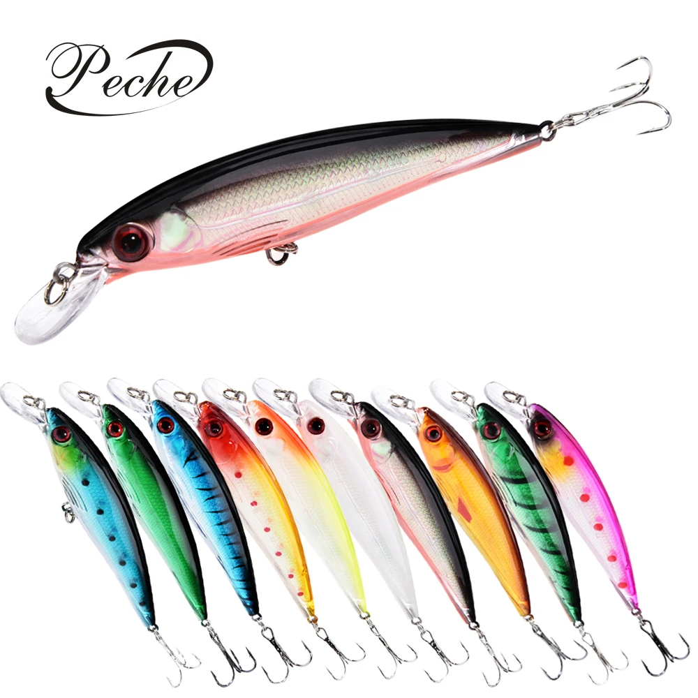 Рыболовные приманки Воблеры Peche Minnow 3D глаза плавающие лазерные воблеры для