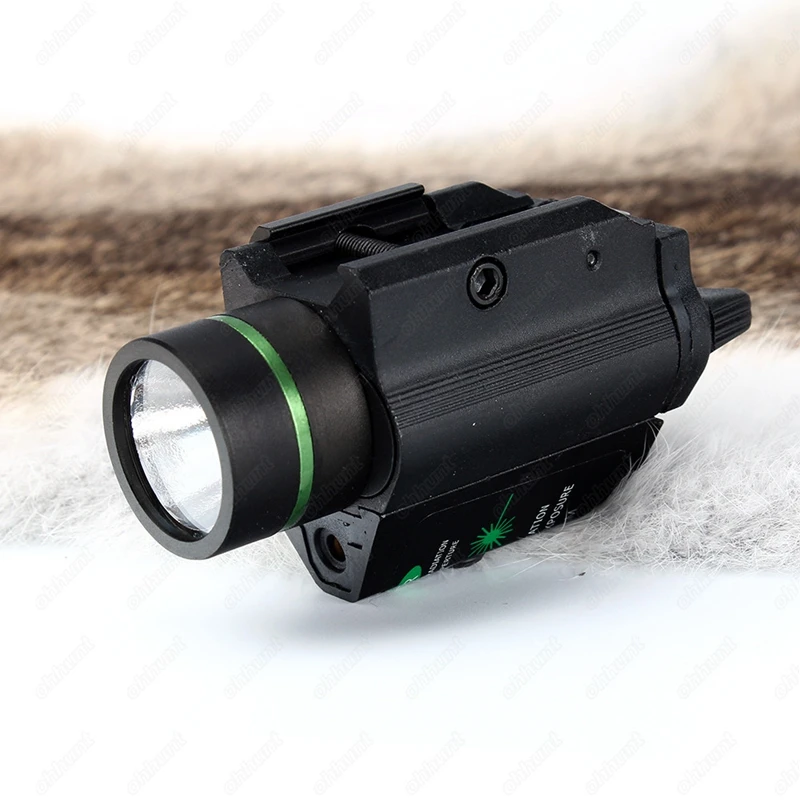 Askco тактический светодиодный фонарик с зеленым лазерным прицел комбо белый свет