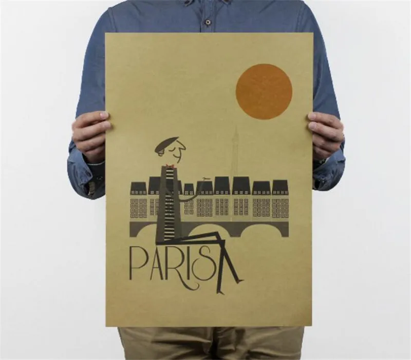 Винтажный креативный плакат для кафе бара Лондона Нью-Йорка Города Парижа