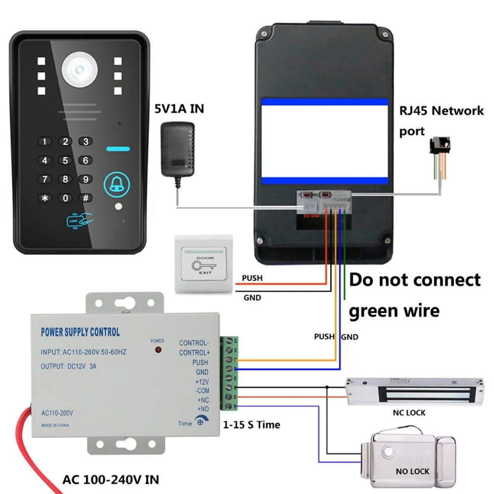 Домашний набор 7 &quotWiFi беспроводной RFID пароль видео домофон дверной звонок