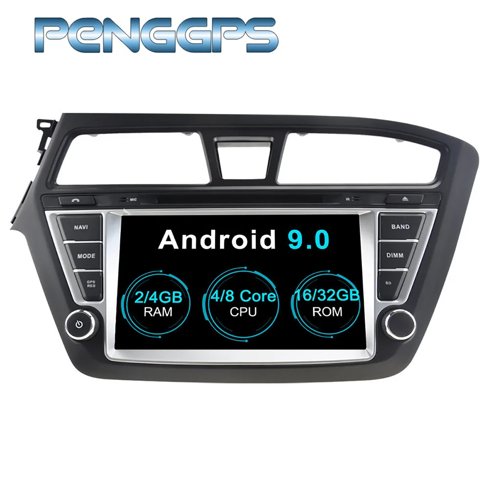 2 Din Android 9 0 Автомобильный CD DVD плеер 8 ядер GPS навигация для Hyundai I20 2014 2017 стерео 1080P HD