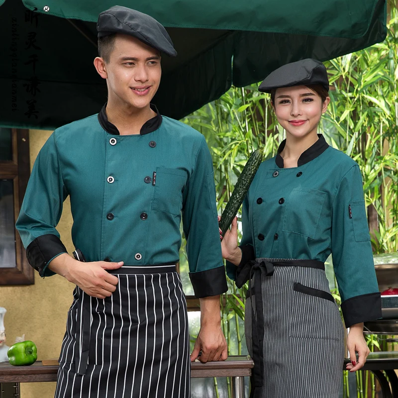 Одежда шеф повара для отеля с длинными рукавами сезон осень зима комбинезоны