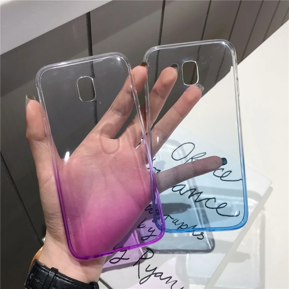 Градиентный цветной чехол для телефона Samsung Galaxy J3 J5 J7 Pro S10 S10E S8 Plus S9 A6 A7 A8 2018 A10 A30 A40