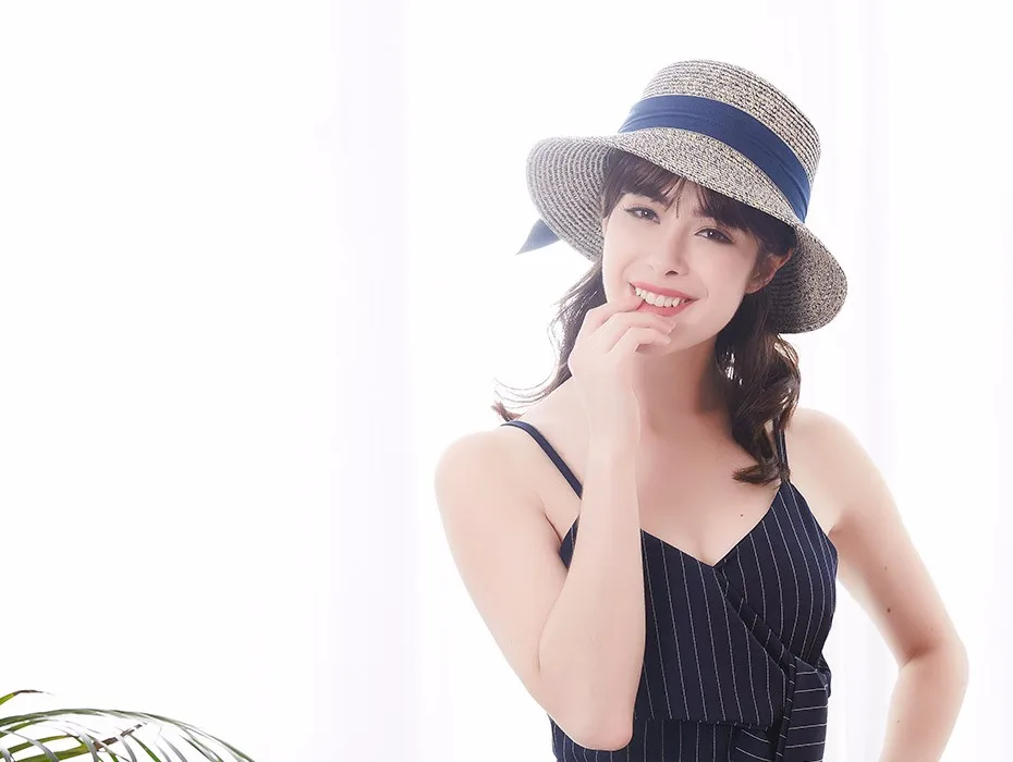 FURTALK летняя шляпа для женщин соломенной шляпе для beach sun hat путешествия ведро hat панама