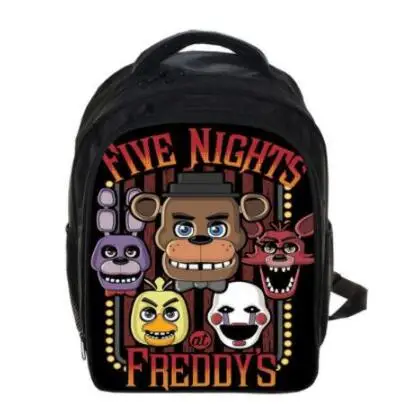 13 дюймов Дети Пять ночей в рюкзаки с принтом Фредди аниме FNAF рюкзак для мальчиков
