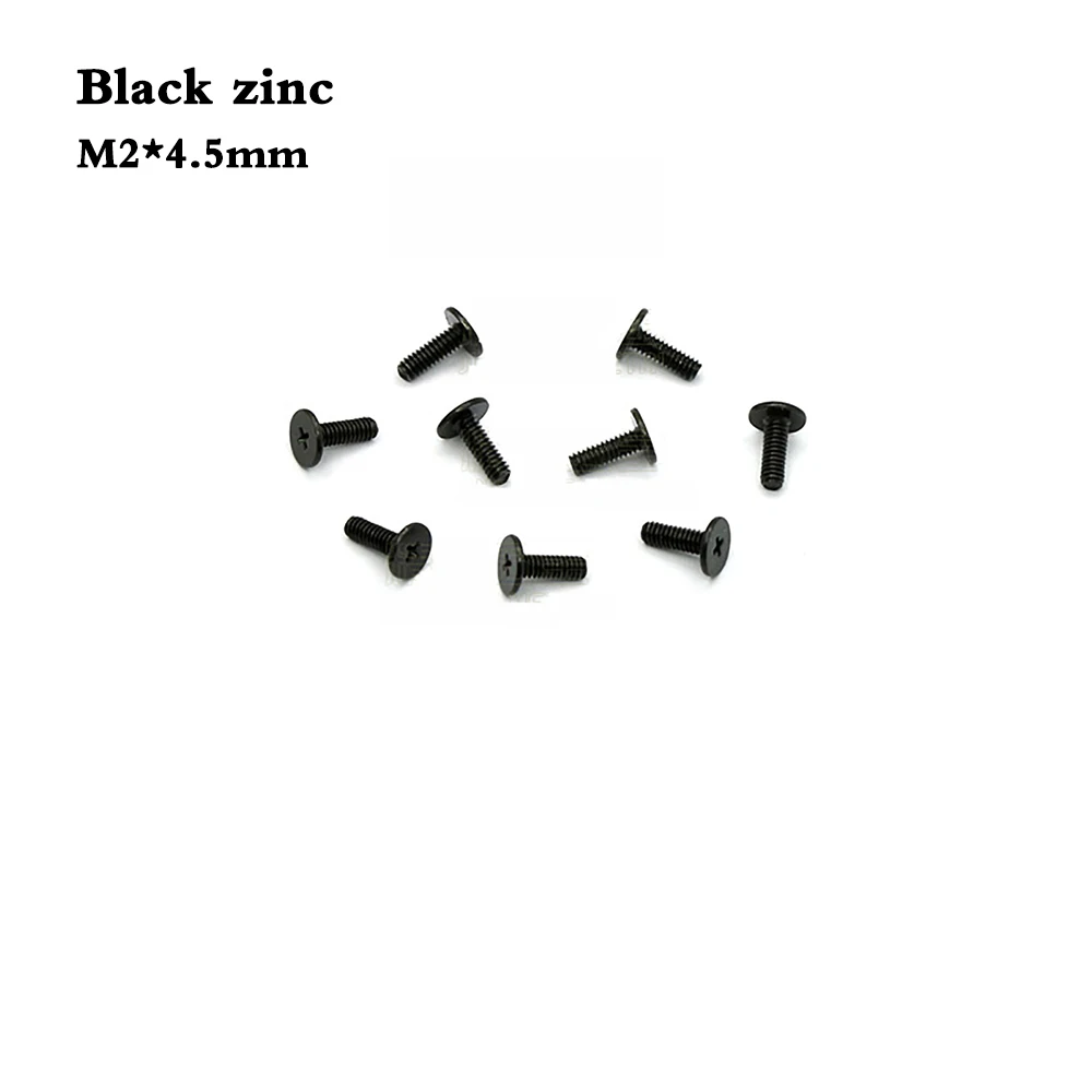 M2x4.5mm 100 шт M2 нестандартный CM тонкий винт с плоской головкой Philips, винт для ноутбука, ноутбука, компьютера из углеродистой стали - Цвет: M2x4.5mm