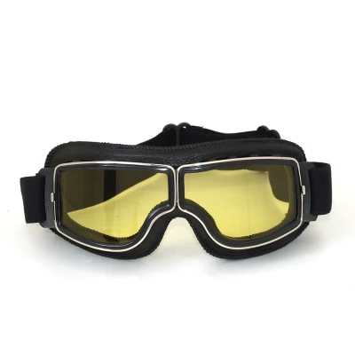 4 Цвет Harley Стиль Мотоцикла Очки Пилота Мотоцикл Кожаный Шлем Лыжные очки ATV Off-Road |