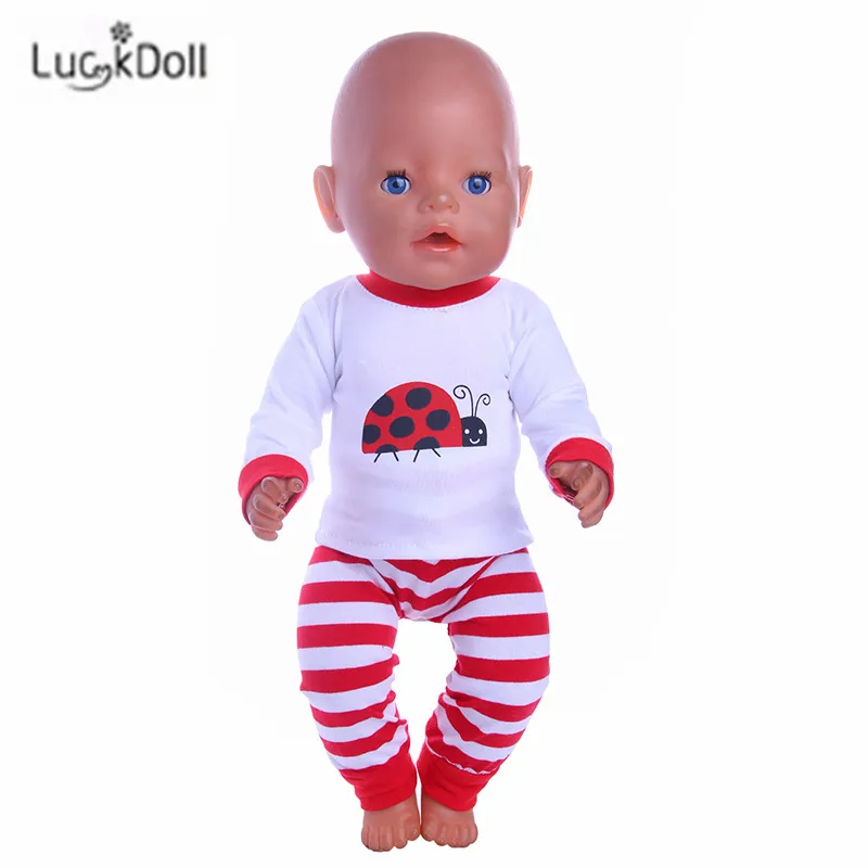 LUCKDOLL модные новые летние Повседневное милых пижам для 43 см для ухода за ребенком для мам куклы или 18-дюймовые куклы аксессуары лучший подарок