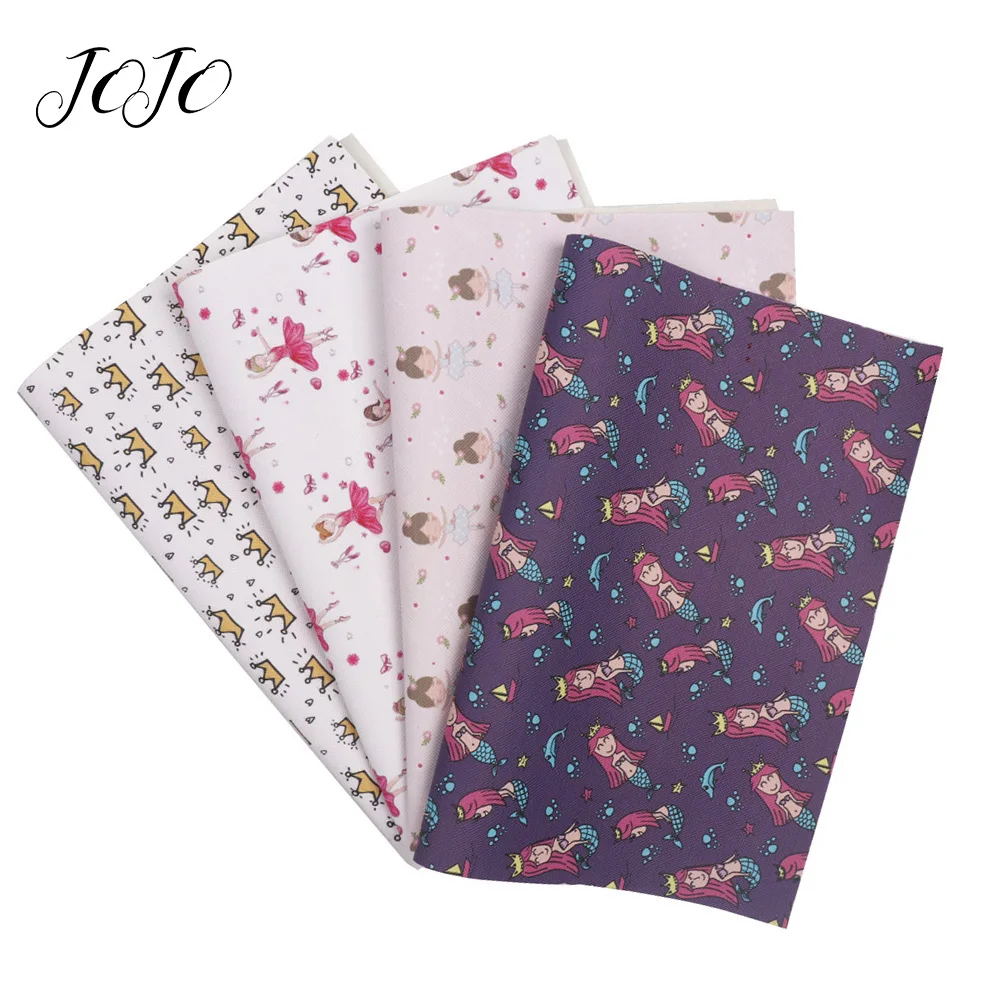 JOJO банты 22*30 см 1 шт. искусственная Синтетическая кожа ткань Девушка Корона напечатанный лист ручной работы ремесло Поставки Одежда шитье сделай сам бант для волос