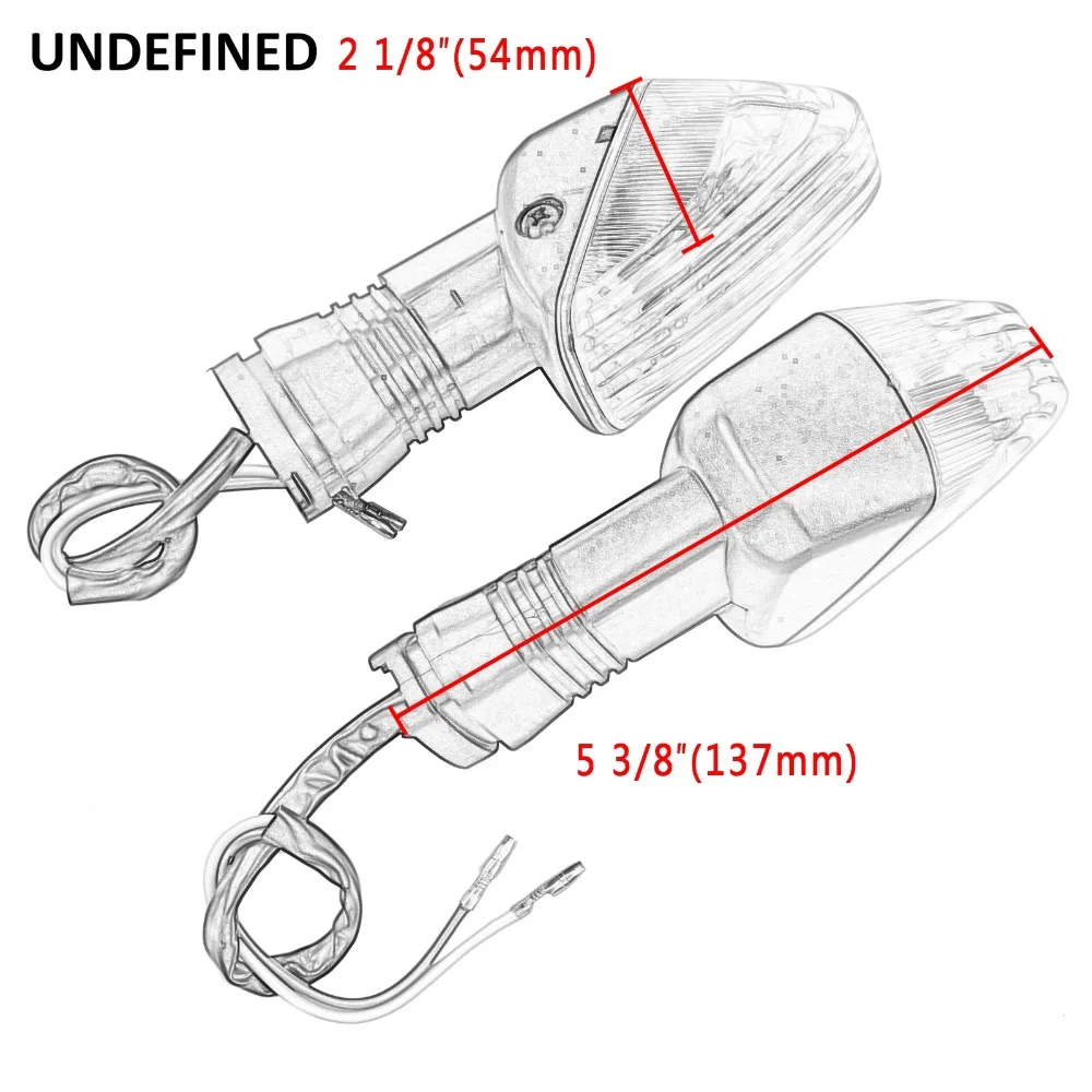

2 Pcs Front Rear Turn Signals Motorcycles Indicator Light Blinker Lamp for Kawasaki Ninja ZX-6R 636 KLE 500 650 Z750S UNDEFINED
