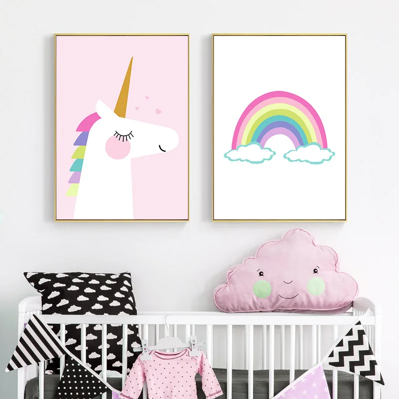 Красочная картина из мультфильма искусство декоративная на стену Скандинавская