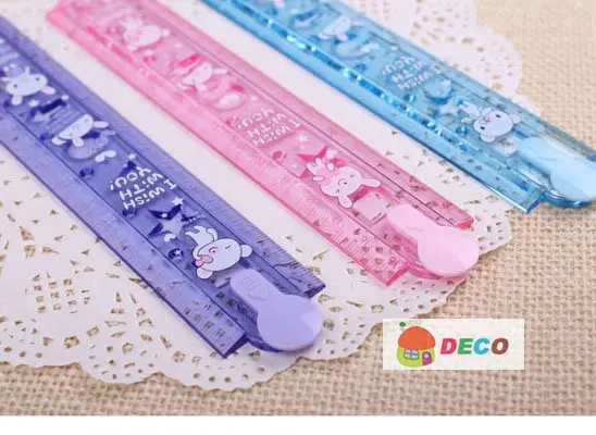 1 шт./лот складная линейка 30 см пластиковая милые Канцтовары оптовая цена (SS 244)|30cm