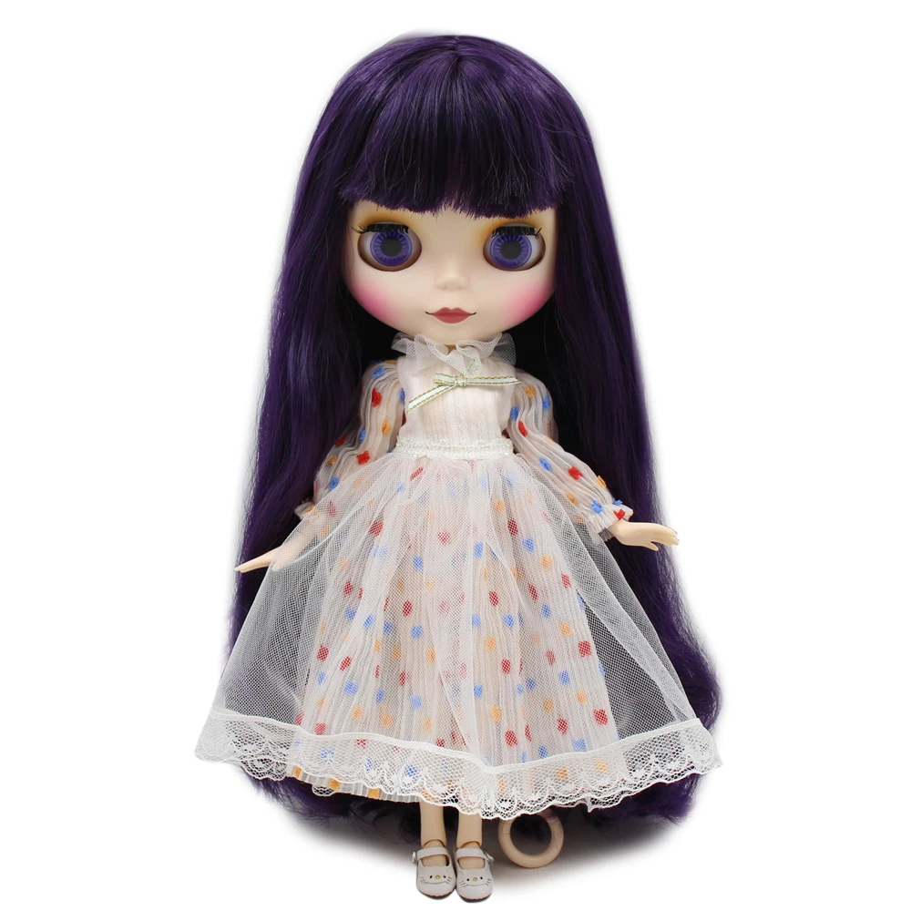Кукла Blyth ICY DBS для серии № 280bl169 с пурпурными волосами матовым лицом шарнирным