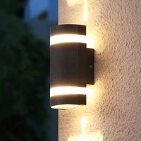 6w8w10w14w outdoor wall sconce fixture led light yard garage gate waterproof ip65 lamp bulb black shell