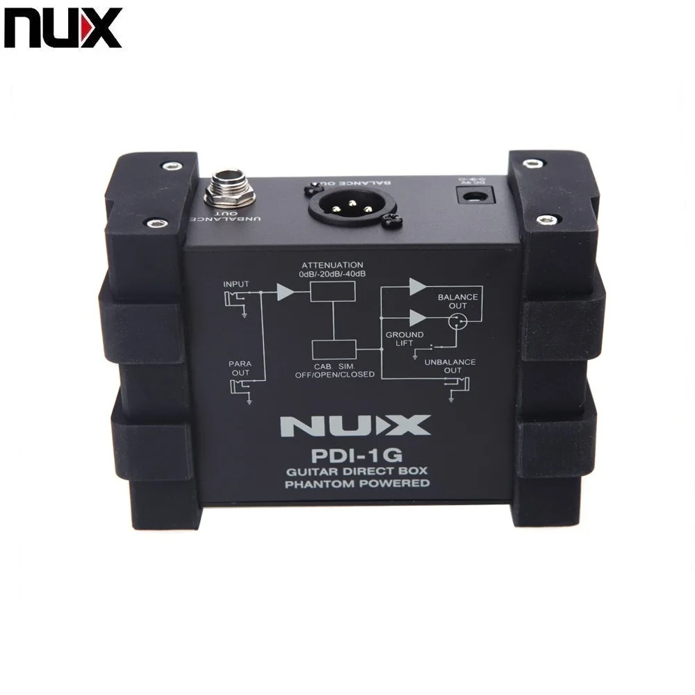 Профессиональный NUX PDI 1G гитара с прямым впрыском фантомное питание звуковой