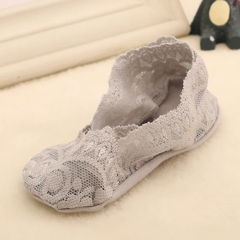 Летние Нескользящие Детские кружевные носки милые принцессы для девочек белые