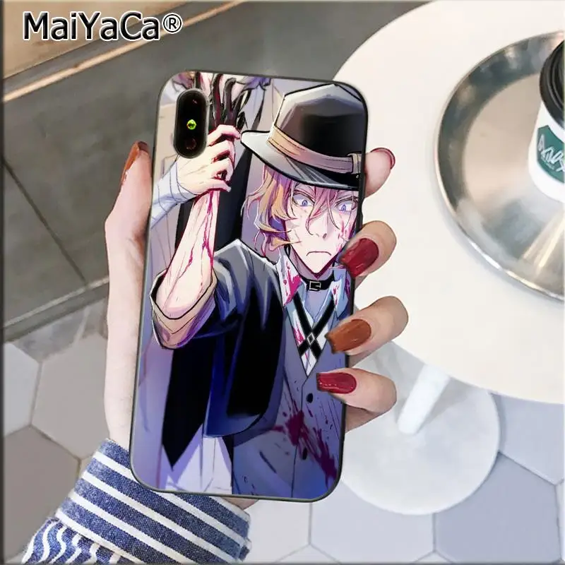 MaiYaCa японское аниме bungou бродячие собаки Dazai Osamu чехол для телефона для iPhone 11 pro max 8 7 6 6S Plus 5 5S SE XR X XS MAX - Цвет: 3