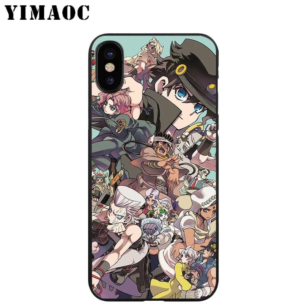 Imaoc JoJo необычный аниме Мягкий ТПУ Черный силиконовый чехол для iPhone X или 10 8 7 6 6S Plus 5