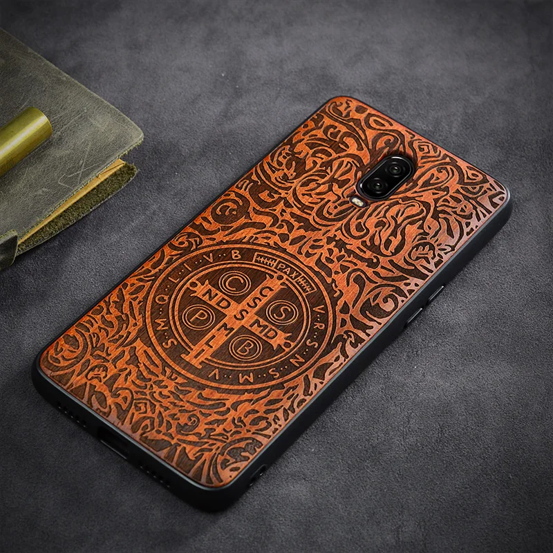 TPU Wood Роскошный чехол Rejaski с изображением деревянного волка для OnePlus 5 5T Five Bamboo Wood PC TPU Totem чехол для Oneplus 6T Oneplus Six чехол для телефона s - Цвет: TPU Wood