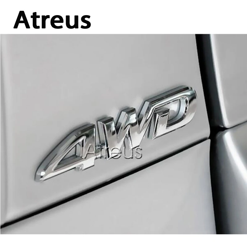 Металлическая Наклейка для автомобиля Atreus 3D 4WD 4x4 аксессуары Kia Rio Ceed sportage Honda civic
