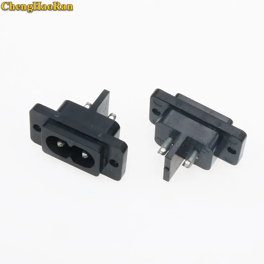 ChengHaoRan 1 шт. 2 контактный разъем питания переменного тока IEC 320 C8 сменные