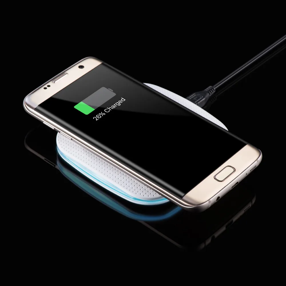 Беспроводное зарядное устройство Qi для Samsung Galaxy S8 Plus/S7/S7Edge/S6 Edge (Plus)/Google Nexu4/5 Lumia 920 и