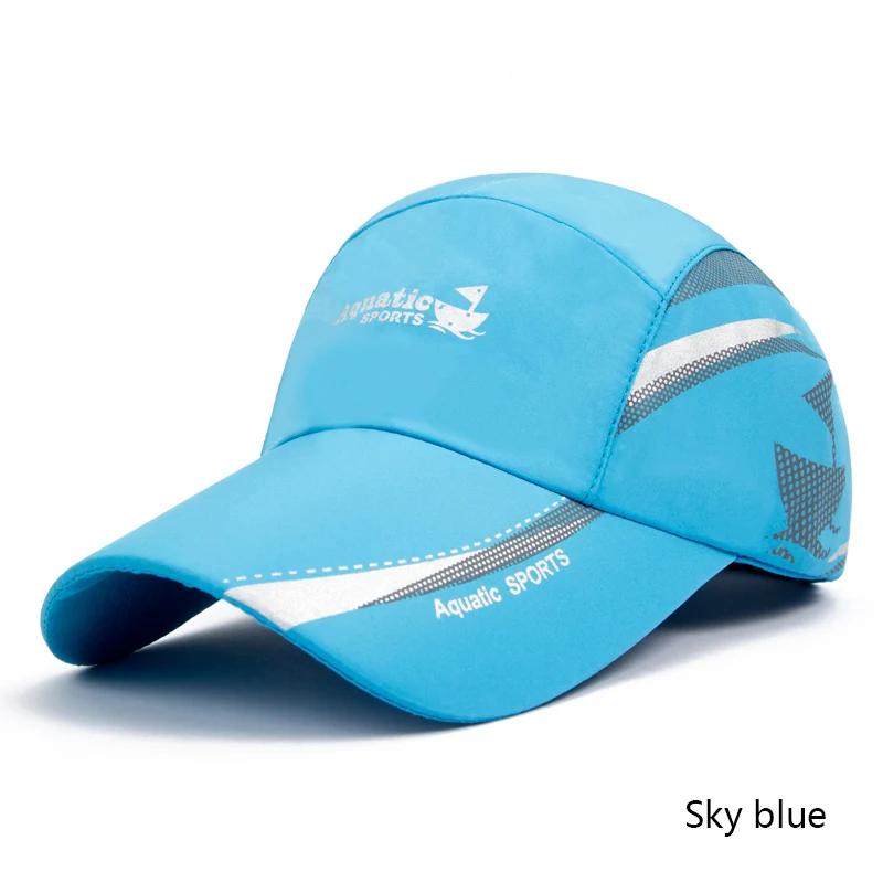 sky blue TRUENJOY летняя бейсболка Мужская дышащая быстросохнущая сетчатая шапка женская дышащая Спортивная Кепка унисекс Регулируемая шапка для папы - Цвет: sky blue