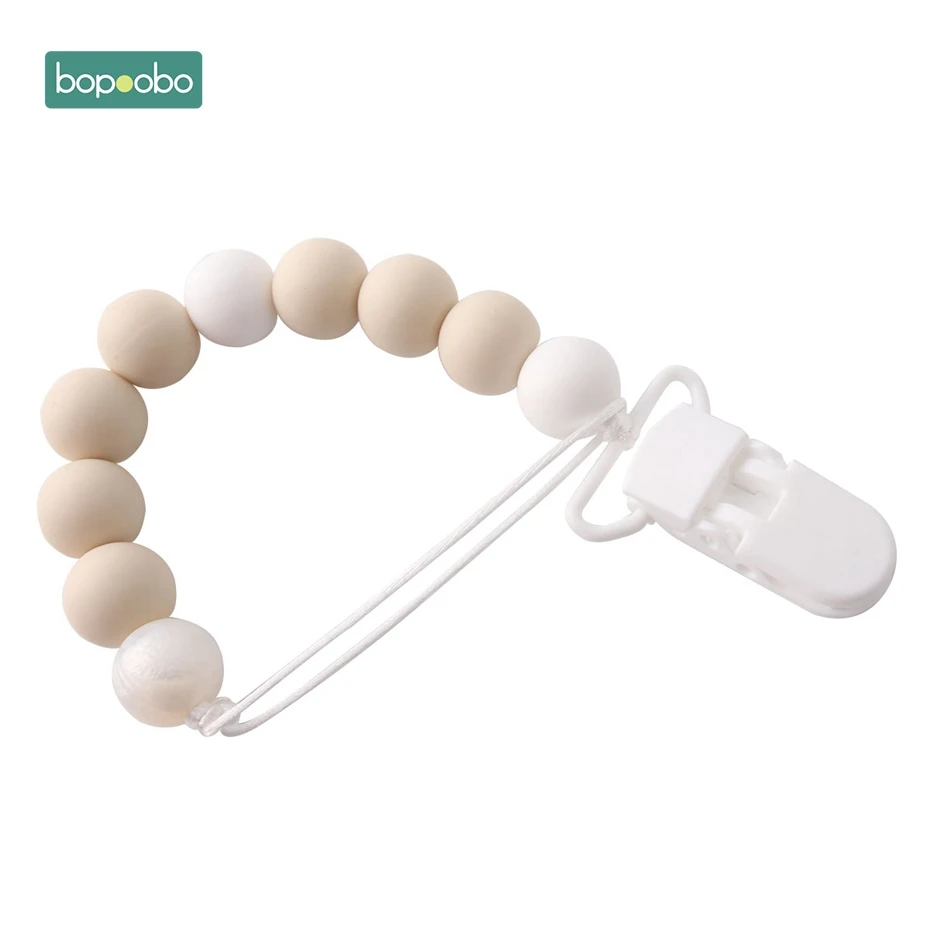 Sunday Pacifier Bopoobo 1 шт., пустышка для младенцев, оранжевая Серия, зажим для пустышки, силиконовые бусины, цепочка, Нетоксичная соска для младенцев, ремень для соски, детский Прорезыватель - Цвет: Sunday Pacifier