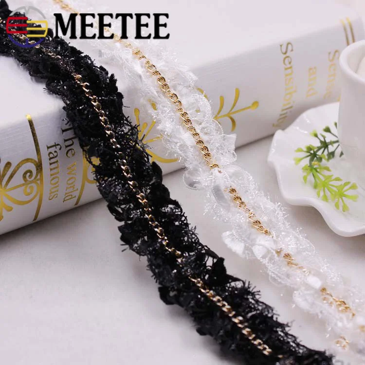 Meetee 4Meters 35mm Chain Lace Trim Ribbon DIY Clothing Wedding Dress Sewing Garment Home Bag Accessories Decoration BD239 | Дом и сад