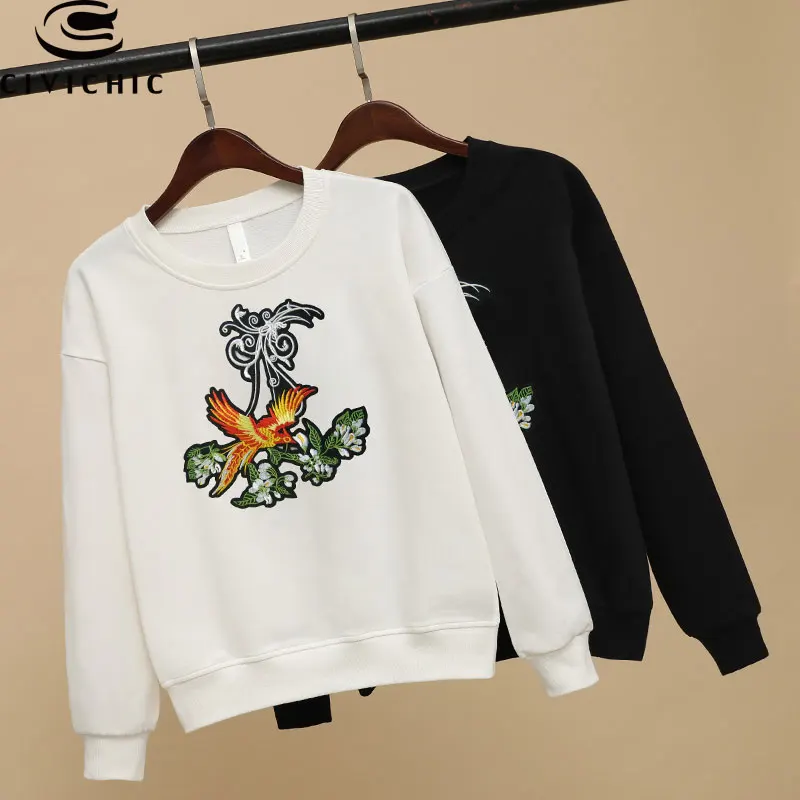 Женская хлопковая Футболка с цветочной вышивкой и круглым вырезом | одежда