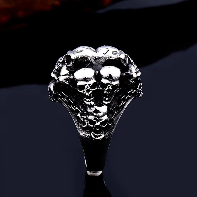 Мужское кольцо со стальным солдатиком дьяволом черепом стальное мужское