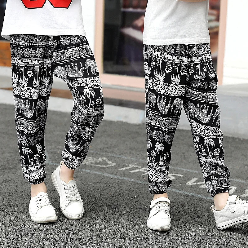 Новые штаны для мальчиков и девочек Сезон весна лето Свободные Брендовые брюки