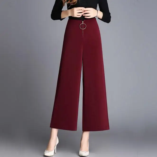 Фото Spring and autumn high waist culottes pants winter fashion wide-leg bigfoot wide leg ankle length trousers Женская одежда Spring and autumn high waist culottes pants winter fashion wide-leg bigfoot wide leg ankle length trousers Женская одежда