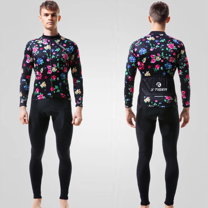 X Tiger весенний комплект для велоспорта с длинным рукавом Ropa Ciclismo одежда горного