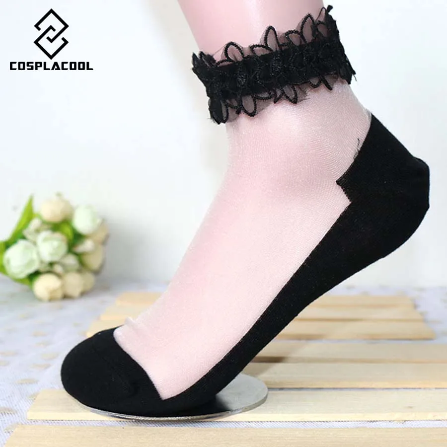 [COSPLACOOL] Новый Креативный цветочный узор красивый кружевной Sox летний японский