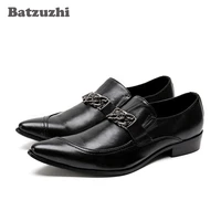 luxury brand new men shoes black genuine leathe shoes pointed toe formal men dress shoes men office suit shoe wedding business