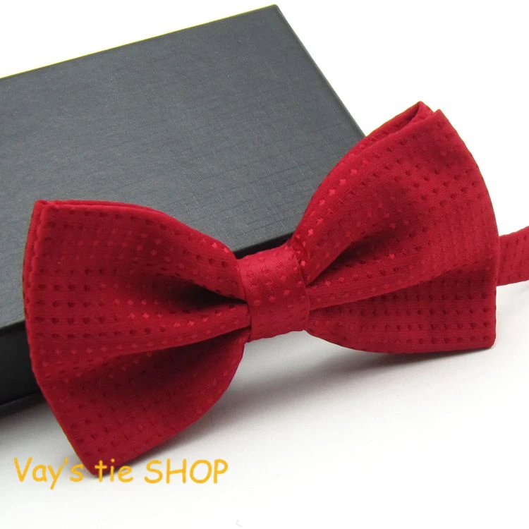 Мужские Noeud Papillon классический мужской моды тусклый жаккард Нью-красных точек