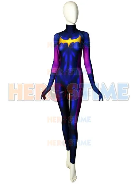 Новый костюм Batgirl из спандекса с принтом для косплея комиксов женский боди