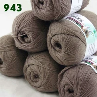 lot of 6 skeins fine lace soft wool acrylic cashmere yarn knitting mocha 943