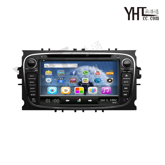 2 din Android 9 0 двухъядерный 1024*600 ar dvd-плеер GPS Navi для Ford Focus Mondeo Galaxy с 3 G аудио стерео