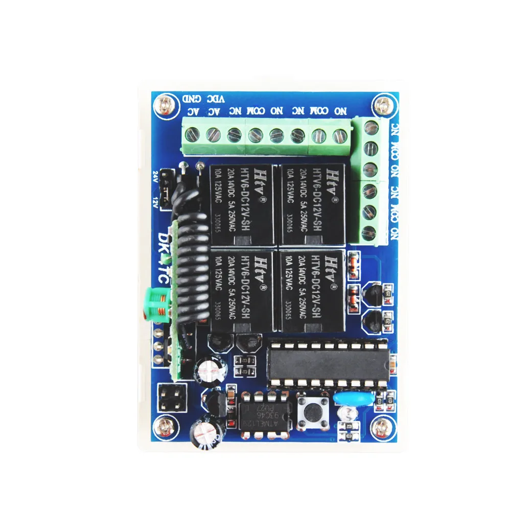 Приемник передатчик постоянного тока 12 В 24 реле беспроводное устройство