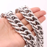 7 40 choose necklace for vintage jewelry silver color mens stainless steel chain 22mm men chain necklace