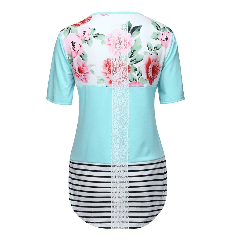  Women Maternity Mom Nursing Baby Floral T-shirt Pregnancy Breastfeeding Tops Ropa Para Embarazada | Мать и ребенок